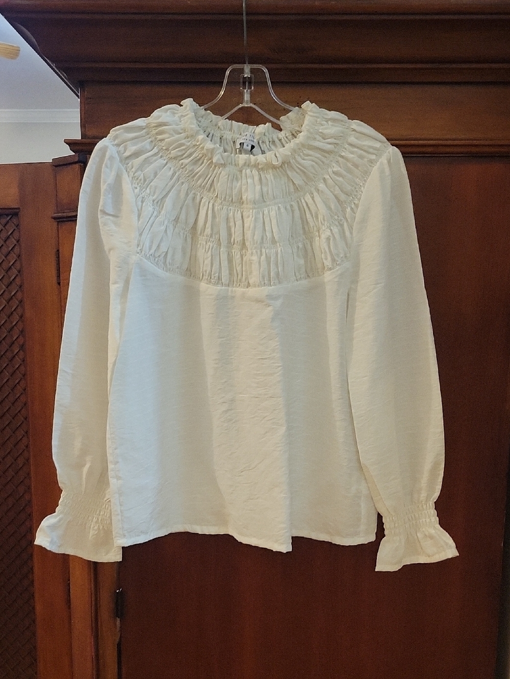 Taylor Tillman New York | Jane Blouse White Feminine Contemporary - Size Small
